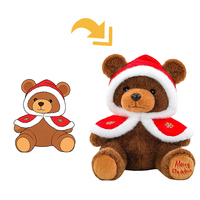 Teddybär Plüschtier mit Schal Weihnachts-Cartoon-Stofftier für Geburtstag Feiertagsdekoration ODM OEM Individuelles Logo