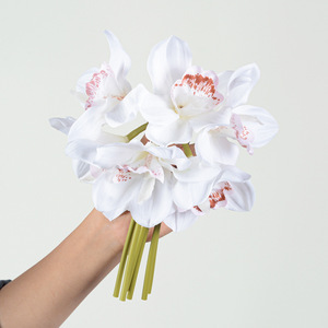 Bouquets d'orchidées artificielles Flower Delight, fleurs en soie, décoration intérieure, accessoires de mariage, fabrication par moulage par injection - Product Image 4