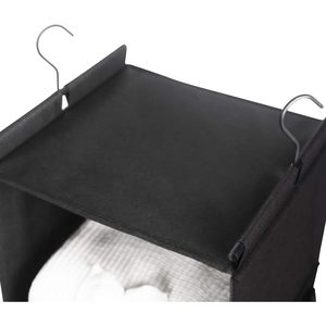 Organisateur de placard suspendu à 4 étagères 33x15x85cm pliable avec poches latérales pour le rangement de la chambre - Product Image 5