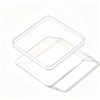 Emballages personnalisés jetables, recyclables, transparents, en plastique PET pour biscuits, gâteaux, pain, salades, tiramisu, boîtes d'emballage avec couvercles