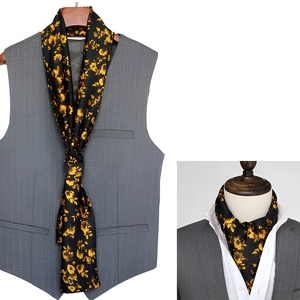 Nouveauté <span class=keywords><strong>Foulard</strong></span> <span class=keywords><strong>Ascot</strong></span> à double face coloré personnalisé pour hommes pour fête d'affaires - Product Image 3
