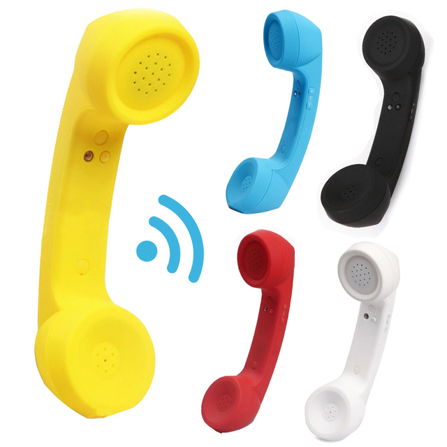 Mobile Phone Telephone Handset Wireless Radiation Proof Portable Stereo Retro Home Bluetooth Headphones