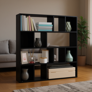 Armario para libros/divisor de ambientes negro de 41.3"x9.4"x40.2" - Product Image 2