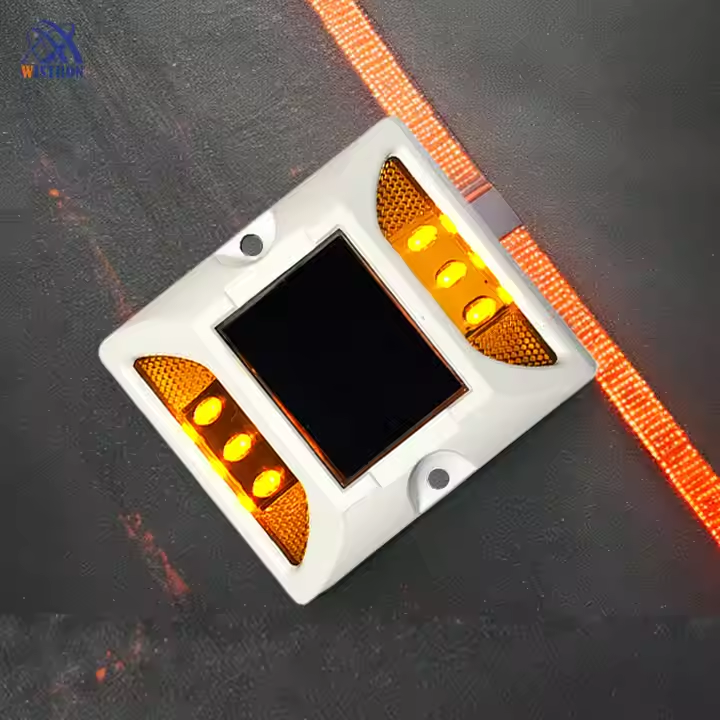 Outdoor Waterproof 6 LED Road Stud Light Reflective Cat Eyes Aluminum Solar LED Traffic Lights