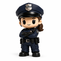 Figura de Acción de Policía Femenina en PVC 3D Personalizada de Waker Manufacturers, Juguete Coleccionable de Dibujos Animados, OEM