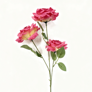 Chất Lượng Cao Nhân Tạo Hoa Hồng Chi Nhánh Cho Đám Cưới Trang Trí Nội Thất Nhân Tạo Trắng 3 Hoa Hồng Phun Lụa Hoa Hồng Bán Buôn - Product Image 5