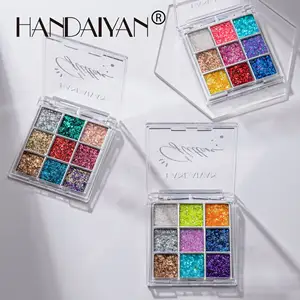 Handaiyan-caja de paleta de sombra de ojos 9 fabricantes, covergirl, sombra de ojos, cosmética, mayor brillo, lentejuelas