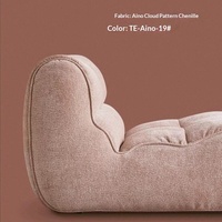 Fauteuil de relaxation moderne minimaliste sans cadre en tissu, compressé sous vide, motif chien, monoplace, pour chambre et salon