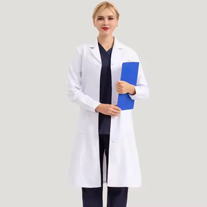 Usine en gros antipoussière et antistatique propre coton et polyester blouse de laboratoire blanche docteur blouse de laboratoire à manches longues blouses de laboratoire - Product Image 6