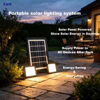 Panneau de charge solaire haute performance 6W 5V, batterie stable 7200mAh, 2 mini lampes LED, kit d'alimentation d'urgence pour extérieur