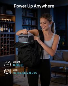 <span class=keywords><strong>Estación</strong></span> <span class=keywords><strong>de</strong></span> Energía Portátil <span class=keywords><strong>de</strong></span> 600W con Batería LiFeP04 <span class=keywords><strong>de</strong></span> 300Wh, con Tomas <span class=keywords><strong>de</strong></span> Corriente Alterna, Banco <span class=keywords><strong>de</strong></span> Energía para Acampar al Aire Libre, Viajar, Hogar y Emergencias - Product Image 6