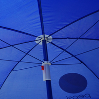 Parapluie publicitaire promotionnel Pepsi Parasol de plage et jardin Parapluie d'extérieur avec poteau en fer à revêtement bleu avec impression personnalisée bon marché