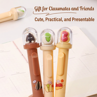 Stylo gel KUKI Keqi mignon en forme de pistache 8580, pointe 0,5 mm, stylo à clic pour fournitures scolaires, cadeau