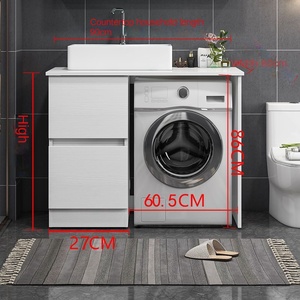<span class=keywords><strong>Mueble</strong></span> <span class=keywords><strong>de</strong></span> <span class=keywords><strong>Baño</strong></span> Moderno <span class=keywords><strong>para</strong></span> Apartamentos Pequeños, Montado en la Pared, con <span class=keywords><strong>Lavadora</strong></span> Integrada <span class=keywords><strong>y</strong></span> <span class=keywords><strong>Lavabo</strong></span> Resistente al Agua - Product Image 6
