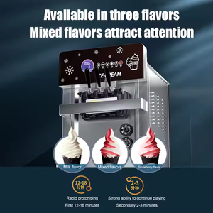 Máquina de Helados Comercial de Venta Directa de Fábrica al Mejor Precio, Máquina de Helados Suaves de 2+1 Sabores - Product Image 4