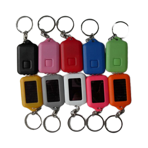 Factory Price Portable 3-LED Multifunctional Mini Torch Flashlight Solar Keychain Key Ring for Camping Promotional Flashlights