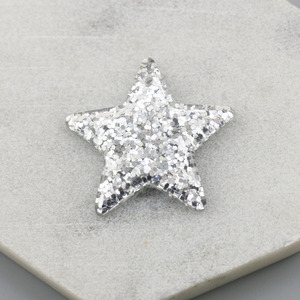 Brillante estrella de cinco puntas resina joyería llaveros COLLAR COLGANTE DIY resina accesorios para Decoración - Product Image 4