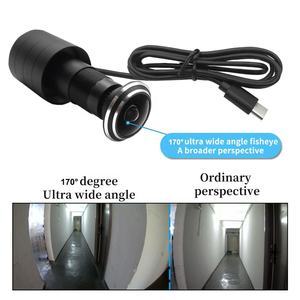1080P 170 grados lente gran angular Micro tipo-c <span class=keywords><strong>puerta</strong></span> <span class=keywords><strong>mirilla</strong></span> Cámara 1,78mm <span class=keywords><strong>Mini</strong></span> ojo de pez seguridad Cámara USB - Product Image 5
