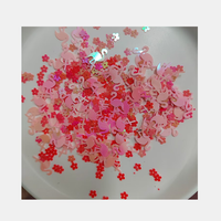 Glitter Campuran Motif Burung Merah Muda, Semangka Merah, dan Bunga Merah untuk Dekorasi Pesta, Desain Seni Kuku, Seni Tubuh, Riasan, DIY Slime