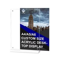 Support d'affichage de table en PS transparent personnalisé pour panneau d'affichage de bureau