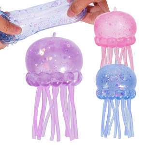 Jellyfish Ice Cube <b>Squishy</b> Swirl Effect Stress Relief Toy Sensory Fidget Snow Ice Cube Slow Rise Toy Hot Selling Gift - Product Image 6