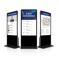 Kiosque publicitaire intérieur sans écran tactile, sur pied, 55 pouces, Wifi, Android, pour écran d'information hospitalière