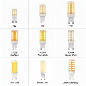 Lámpara LED de Cerámica G9-CR31LED, 5W, 400LM, ETL, CE, RoHS, 230V, 3000K, Reemplazo de Halógeno, 25000H, 2 Años de Garantía, para Hotel - Product Image 3