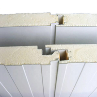 Panneau mural extérieur en polyuréthane isolé en PU pour entrepôt frigorifique, panneaux de toiture et de mur PIR