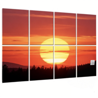 Panneau acoustique mural en feutre PET 100% - Design moderne - Motif imprimé peinture à l'huile - Peinture par pulvérisation - Art insonorisant - NRC 0.9 - 9 mm d'épaisseur