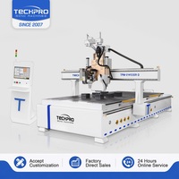 Routeur CNC multifonctionnel à 3 broches ATC avec banc de perçage horizontal et lame de scie à rotation de broche ATC