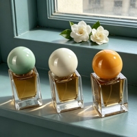 Flacon de parfum carré en verre personnalisé de 15 ml - Petit flacon pulvérisateur de parfum avec bouchon à bille