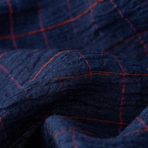 Tessuto in Lino 100% Organico a Righe, Ecologico, Tessuto Crepe di Media Pesantezza per Abbigliamento e Camicie - Product Image 2