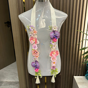 Couronne de fleurs artificielles personnalisable DIY pour la remise des diplômes, ensemble de colliers floraux pour la saison des diplômes, fleurs pour la décoration de mariage - Product Image 2