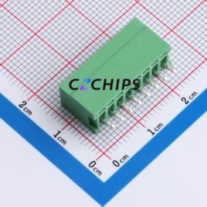 MX2EDGVC-2.54-08P-GN01-Cu-A Plug-in Terminal Block Through hole,P=2.54mm Board-to-Board / Socket - Closed 1x8P 2.54mm Green - Product Image 2