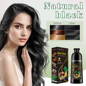 Venta al por mayor un tinte para el cabello de planta negro para cubrir el cabello blanco y la crema de tinte para el cabello será negro tan pronto como se lave - Product Image 6