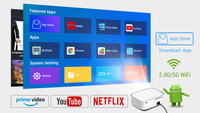 BYINTEK-miniproyector LED para cine en casa modelo K45, dispositivo de proyección 4K Full HD con resolución de 1080p, compatible con Android 9,0 y Smart TV