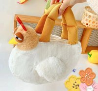 Nouveau Sac Bandoulière en Peluche Gugu Chicken Populaire pour les Trajets Quotidiens, Mignon Sac à Main Croisé, Poupée de Machine à Griffes, Vente en Gros Fabricant