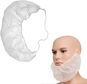 Cubrecapas Desechables <span class=keywords><strong>de</strong></span> Tela No Tejida para Barba, 18 Pulgadas, 100 Unidades/Bolsa, para Servicio <span class=keywords><strong>de</strong></span> Alimentos, Salón <span class=keywords><strong>de</strong></span> Belleza, Uso Médico - Product Image 1