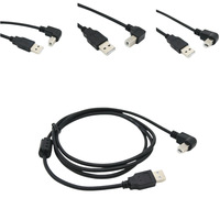 Kabel Data Printer USB Pelindung Aluminium Foil 90 Derajat dari Produsen, Transfer Data Arah Kanan