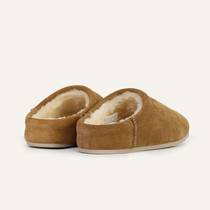 Zapatilla de piel con forro de piel de oveja personalizada para mujer - Product Image 4