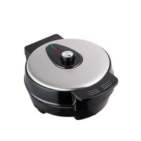 Konb Gaufrier rond classique, surface antiadhésive, multifonction facile à utiliser, gaufrier domestique pour le petit-déjeuner