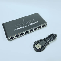 기가비트 이더넷 분배기 1~2/3/4/7 1000Mbps RJ45 LAN 네트워크 분배기(PC 노트북용) 닌텐도 스위치 라우터 인터넷 TV 박스