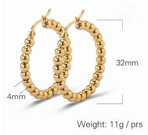 14K oro diseñador pendientes de aro al por mayor de moda pendientes de acero inoxidable <span class=keywords><strong>2023</strong></span> aro - Product Image 2