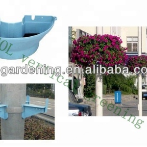 Pot de fleurs suspendu auto-arrosant empilable, jardinière décorative verticale pour poteau de lampe - Product Image 3