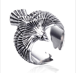 2026 Punk Jewelry Chunky <b>Open</b> <b>Rings</b> Vintage Antique Silver Leaf Animals Tiger Head Bull Head Skull Head <b>Rings</b> Gifts for Men - Product Image 2