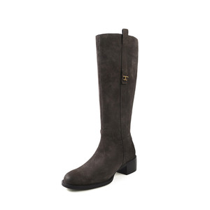 Botas de media pantorrilla ajustadas, modernas y versátiles para mujer, para otoño e invierno, con tacones gruesos. - Product Image 2