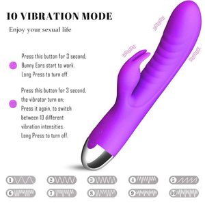 Realistic Dildo <strong>Rabbit</strong> Vibrator with 10 Speeds Swing Vibrating G Spot Dildos <strong>Sex</strong> <strong>Toys</strong> Clitoris <strong>Rabbit</strong> <strong>Ear</strong> Vibrator for Women - Product Image 4