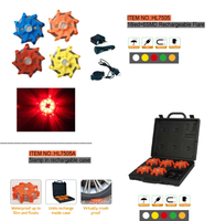 Lot de 5 lampes éclairantes LED d'avertissement de route rechargeables synchronisées pour voiture camion chargeur AC DC LED lumières d'urgence stroboscopiques