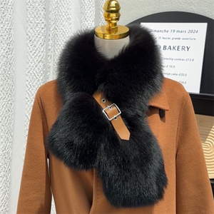 Real Fox Fur Scarf Shawls Soft Winter Collar Stole Plush Wraps for Women - Product Image 2