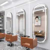 Miroir LED intelligent mural ultra-large haut de gamme à cadre métallique pour salon de coiffure et salle de bain, prix usine